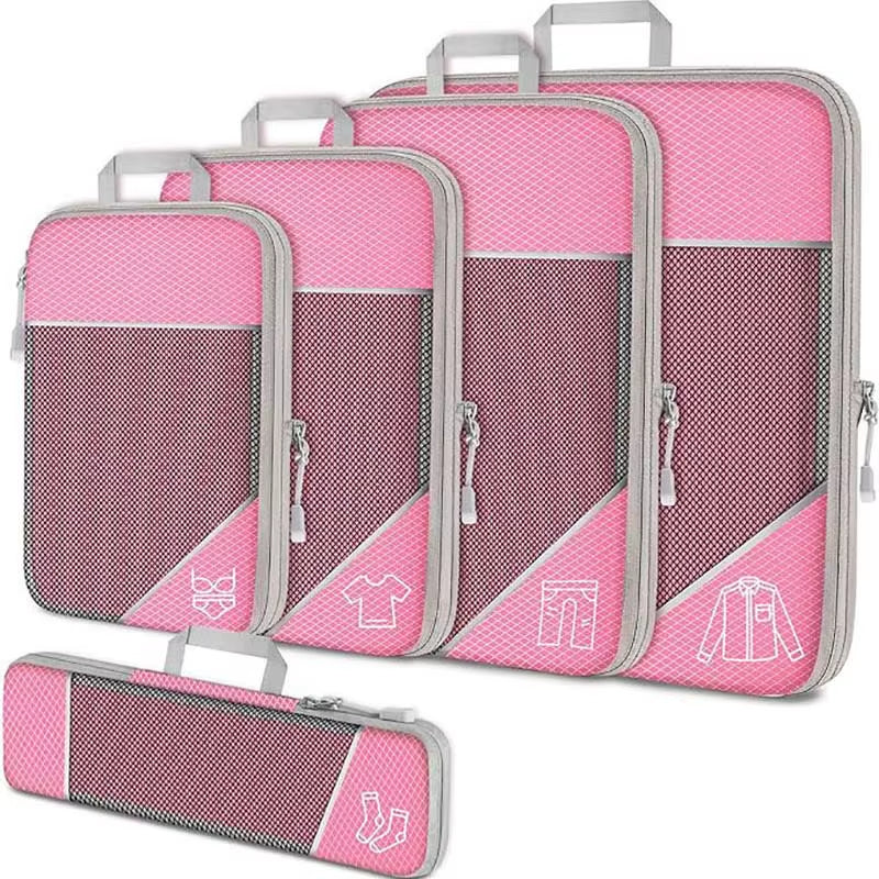 Maximize Your Packing Efficiency with Our 5-Piece Compression Travel Organizer Bag Set
